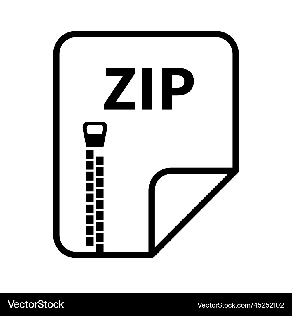 Zip-Dateidaten-Symbol oder Kompressionserweiterung Zip-Dateidaten-Symbol oder Kompressionserweiterung vektorbild