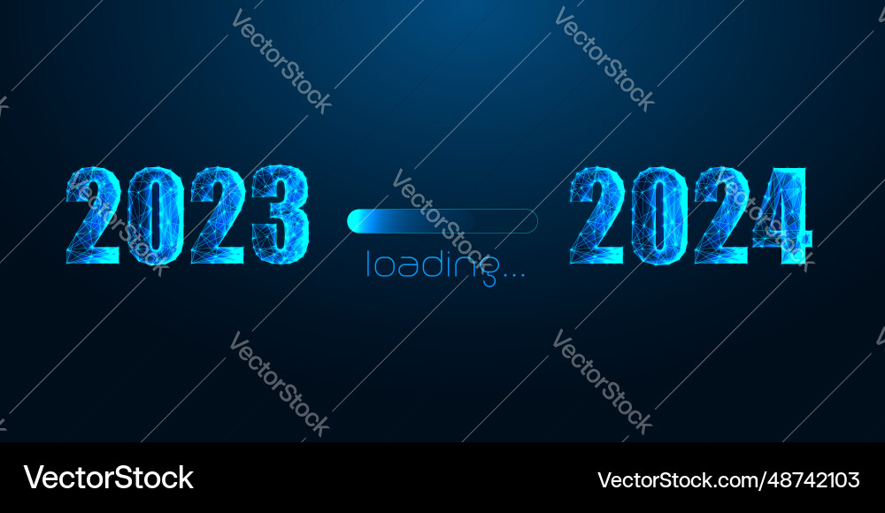 2023-2024 Futuristic Loading Animation vector image