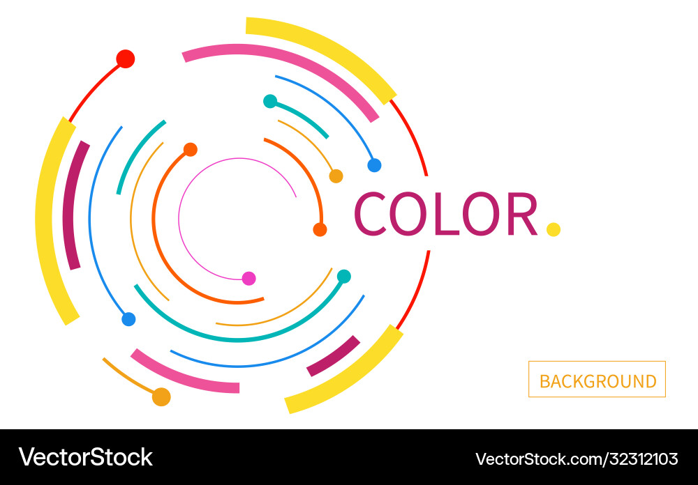 Abstract background with color circle line Abstract background with color circle line vector image