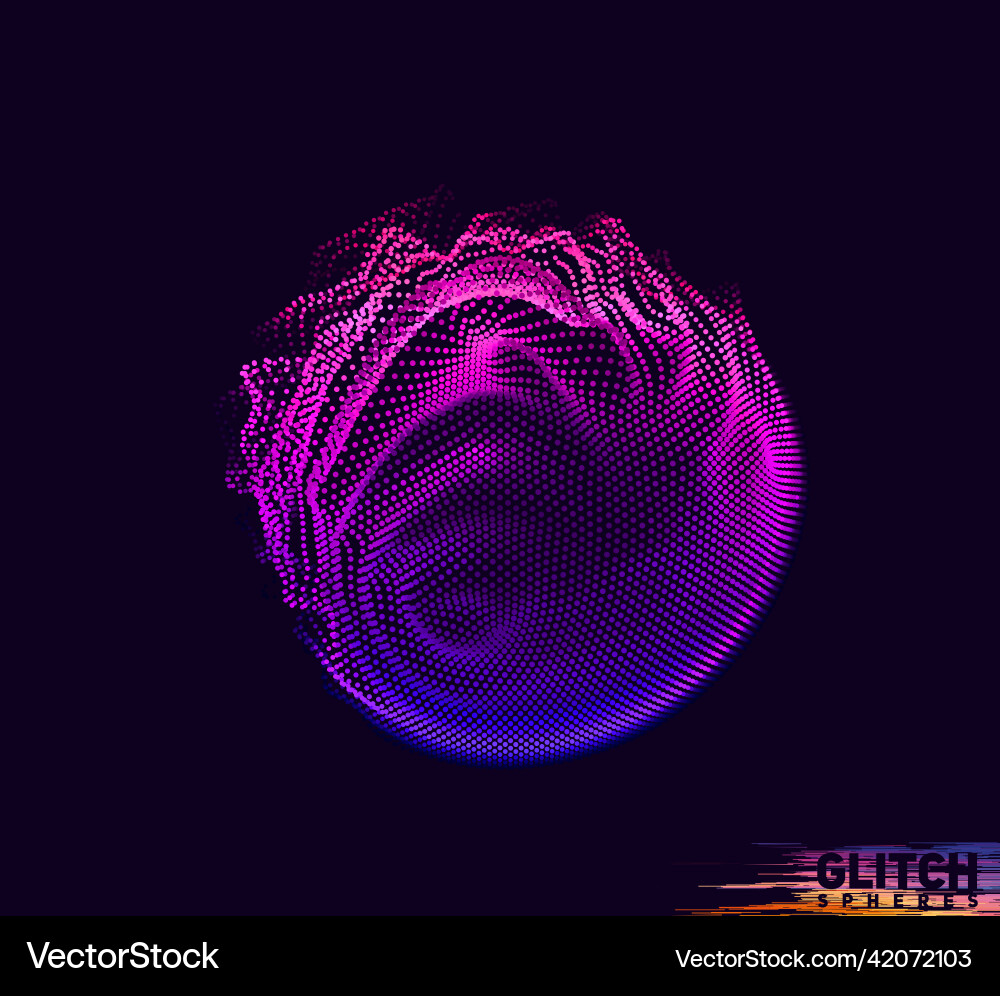 Abstract colorful mesh on dark background vector image