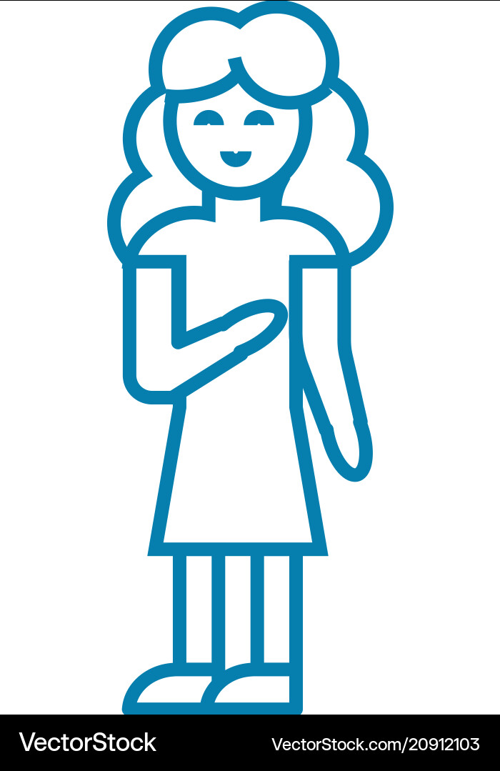 Adolescence linear icon concept line Adolescence linear icon concept line vector image