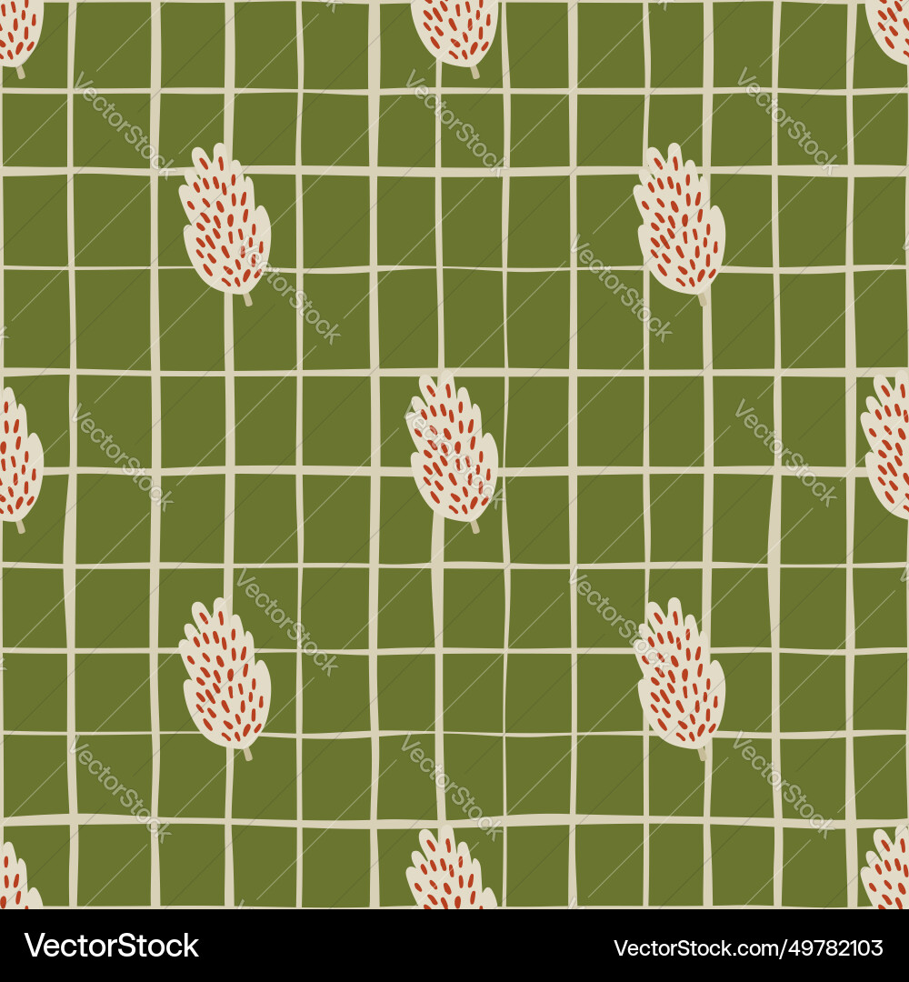 Artistic tree and foliage in a repeating pattern Artistic tree and foliage in a repeating pattern vector image