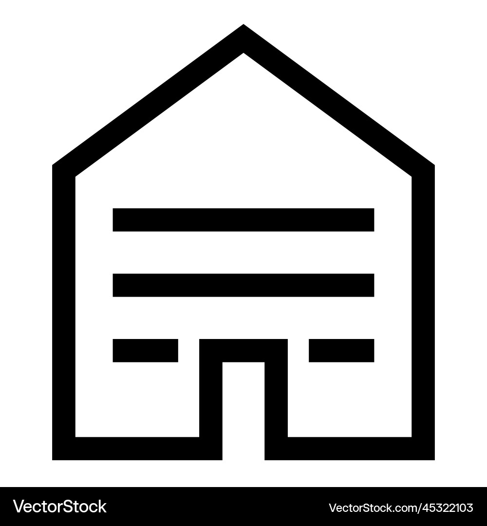 Building icon line isolated on white background Building icon line isolated on white background Vector Image