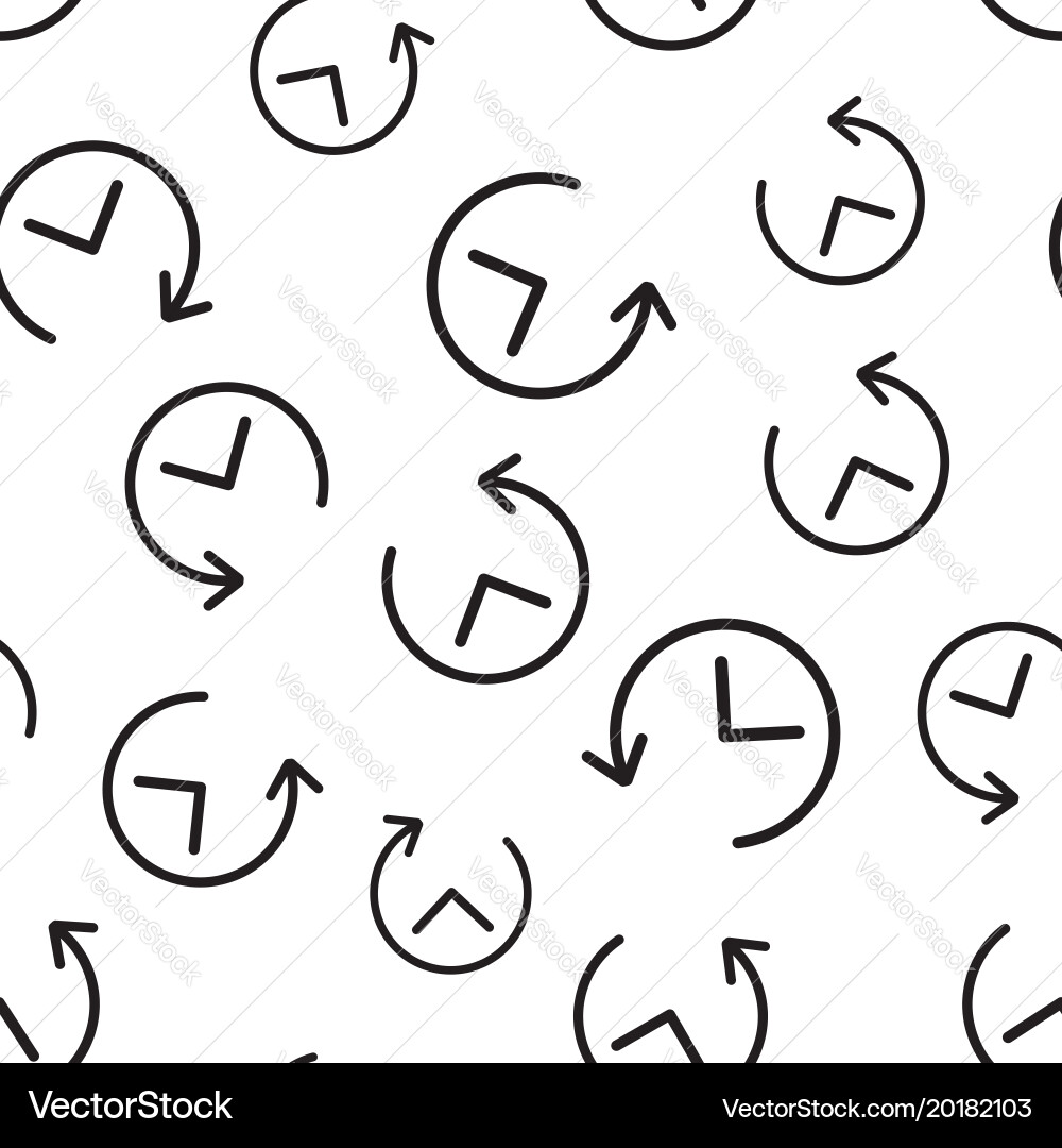 Clock timer seamless pattern background business vector image