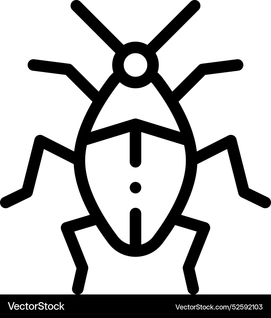 Cockroach icon thin linear style design isolated Cockroach icon thin linear style design isolated vector image