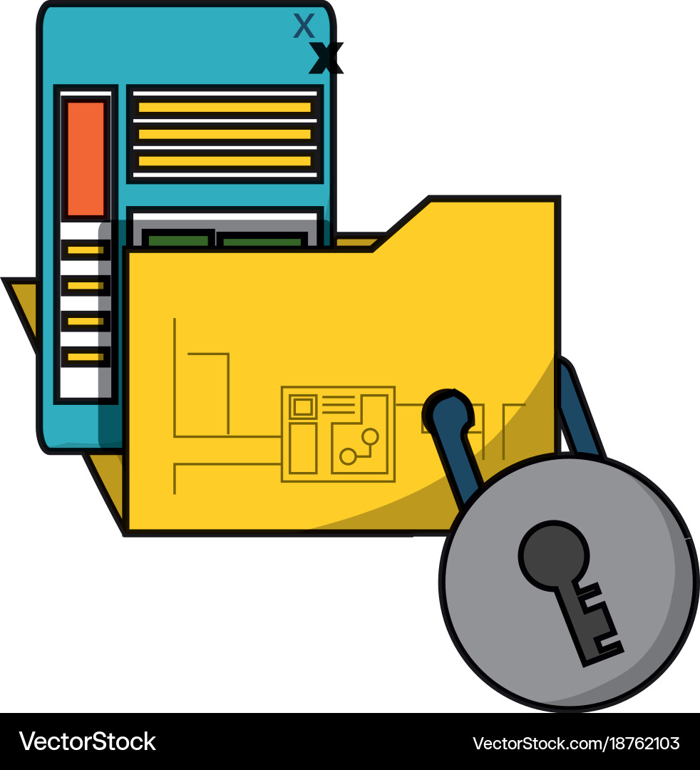 Document folder design concept vector image