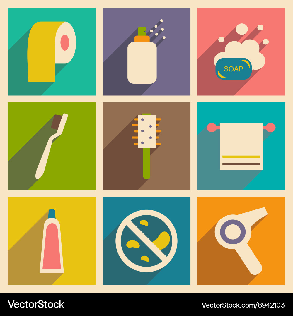 Flat with shadow concept and mobile application Vector Image