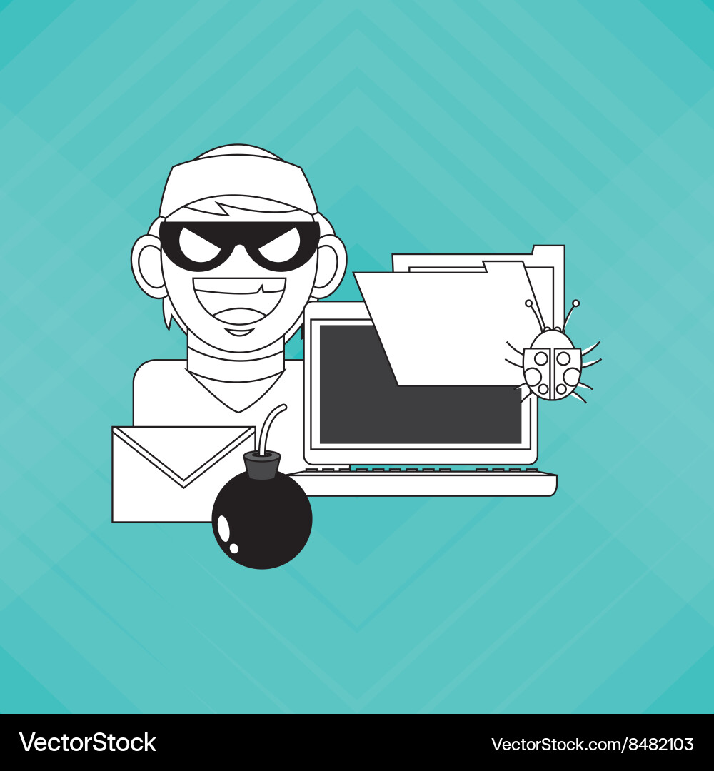 Graphic design of security system vector image