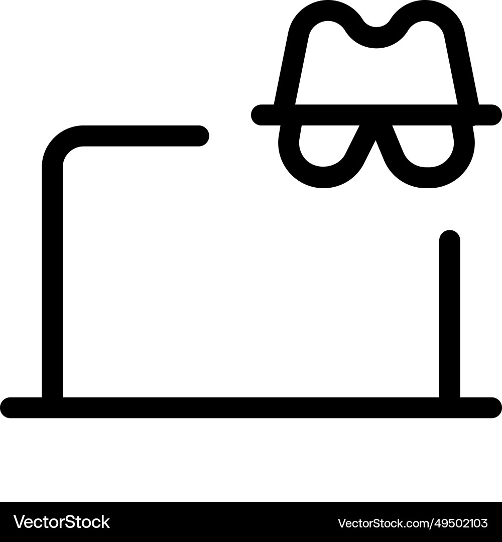 Hacker tapping into laptop for personal data vector image