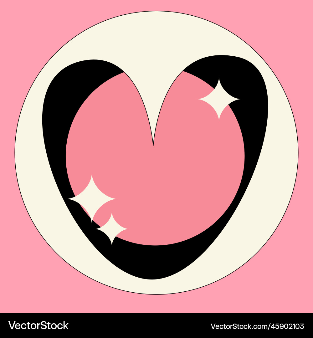 Heart shape with geometric shapes minimalistic Heart shape with geometric shapes minimalistic vector image