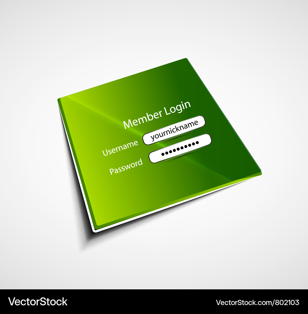 Login Label Background Vector Image