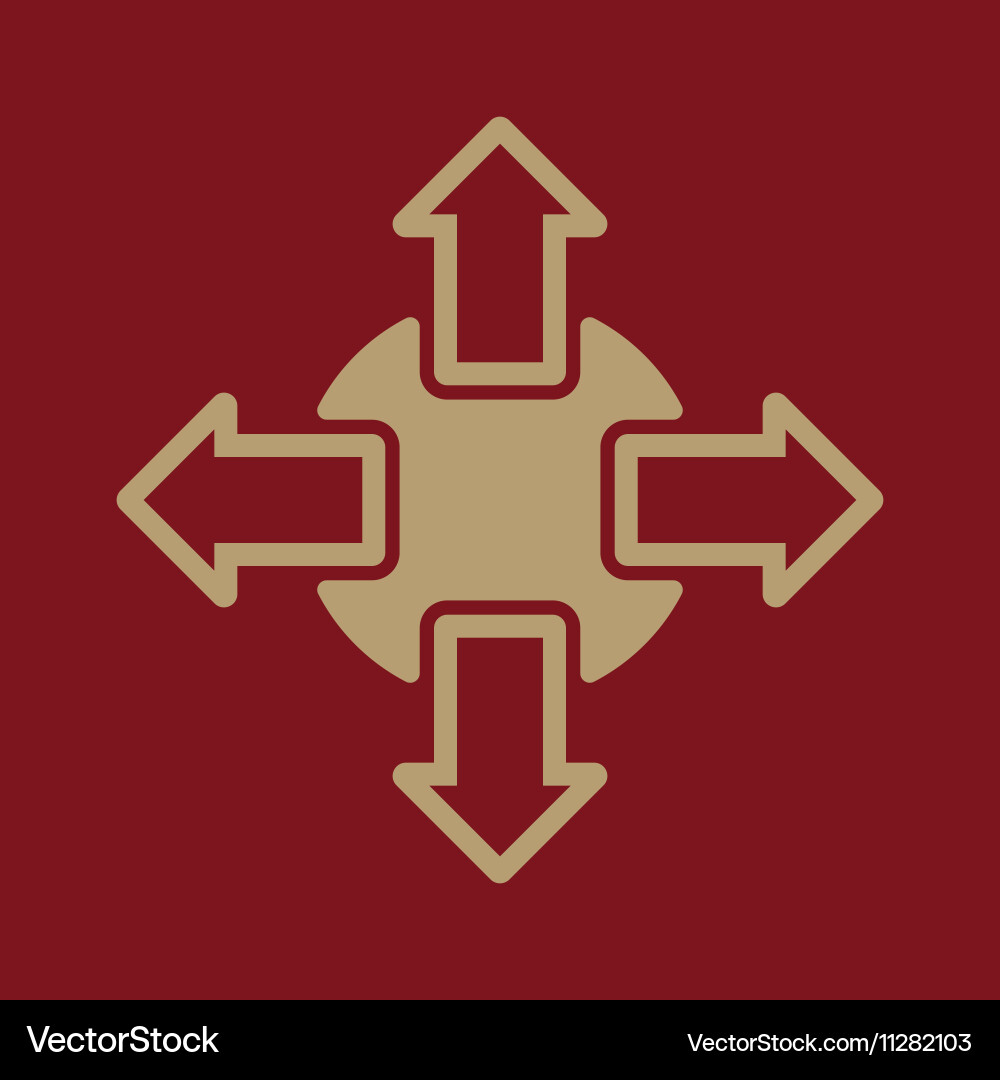 Navigation icon arrows symbol flat Vector Image