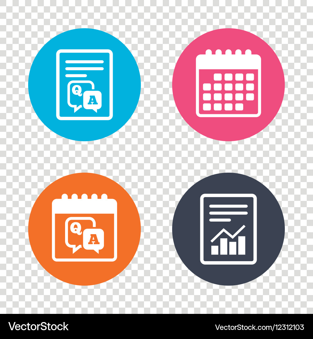 Question answer sign icon qa symbol Vector Image