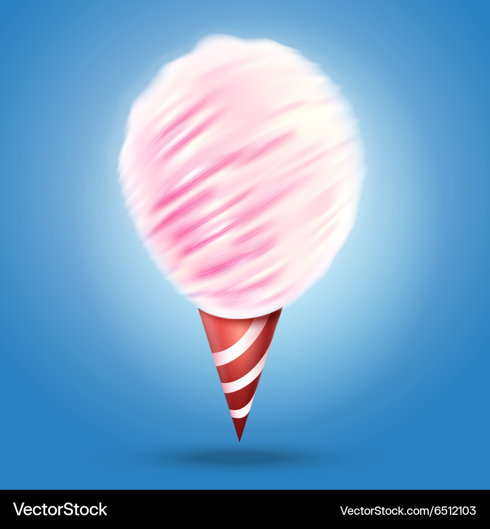 Realistic cotton candy Royalty Free Vector Image