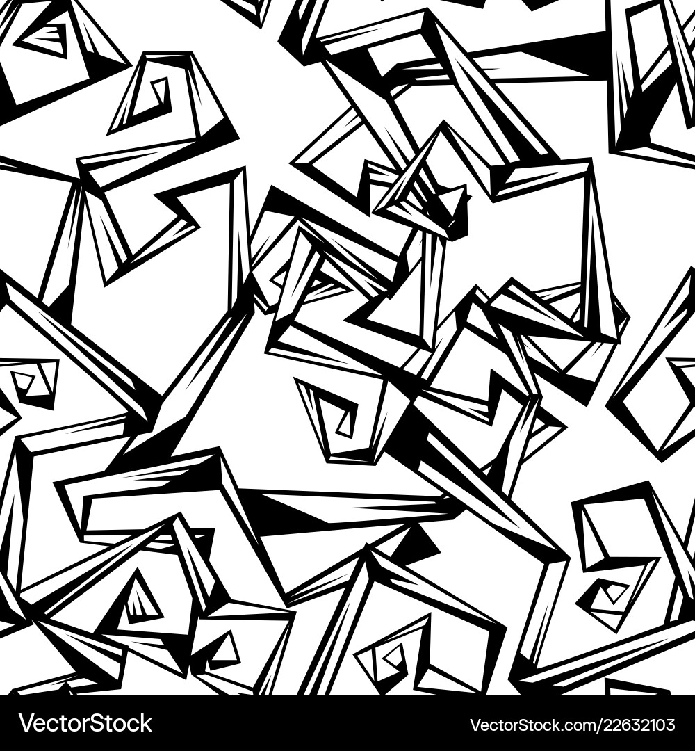Seamless pattern of abstract curls with corners Seamless pattern of abstract curls with corners vector image