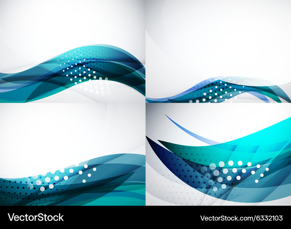 Set of abstract backgrounds elegant colorful vector image