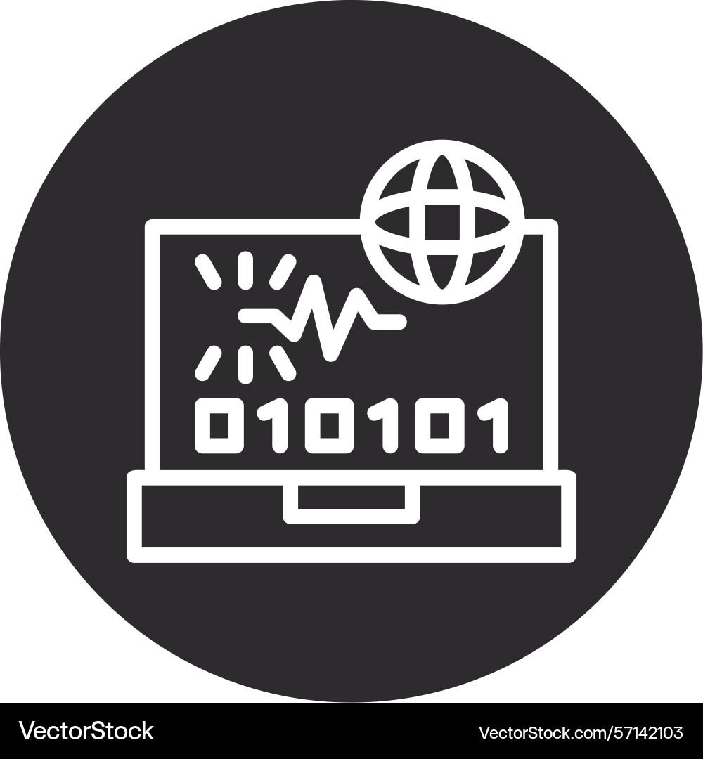Swift spark inverted circle black Vector Image