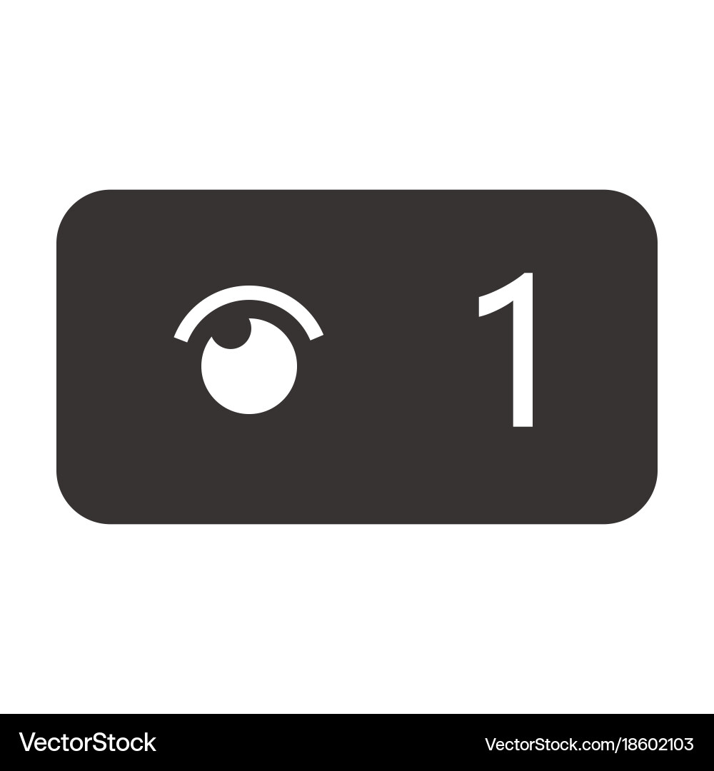 Video views counter user count of live vector image
