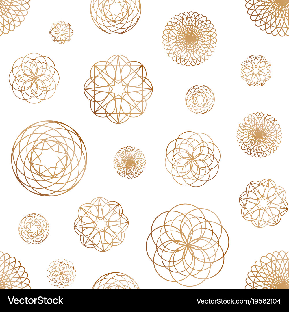 Abstract seamless pattern with various round vector image