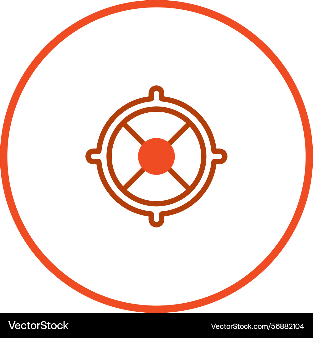 Abstract target icon representing accuracy Vector Image