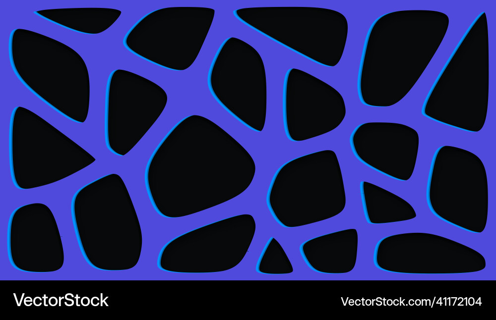 Abstract voronoi blocks cell pattern 3d geometric vector image