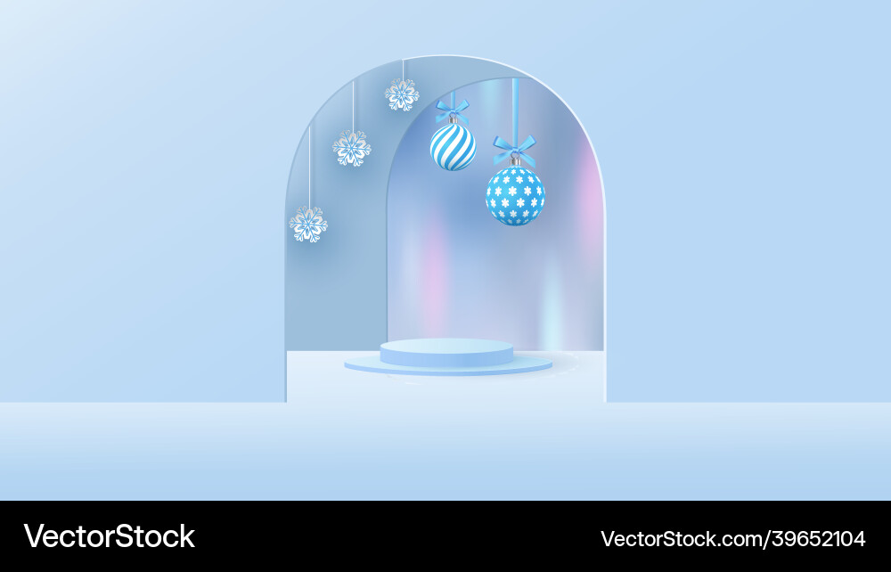 Background 3d blue rendering with podium Background 3d blue rendering with podium vector image