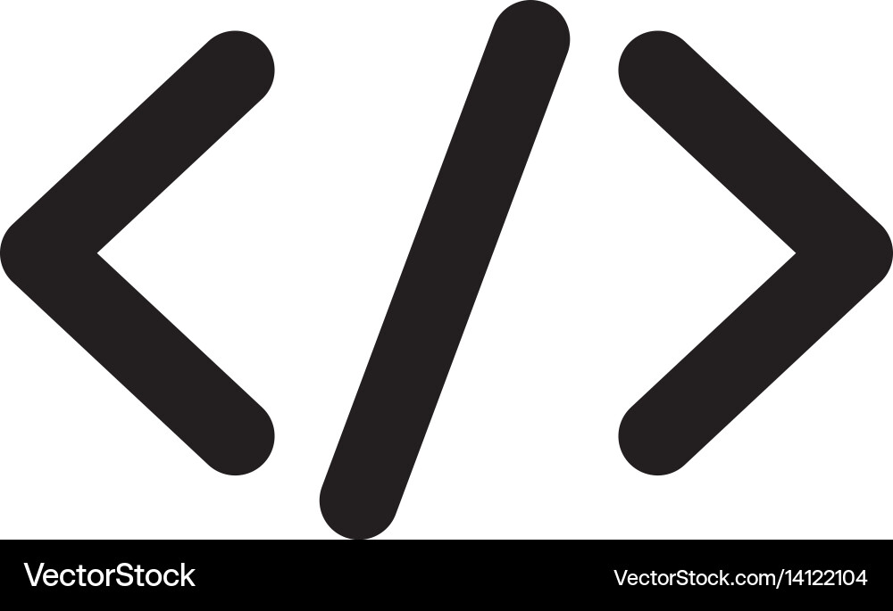 Code icon vector image