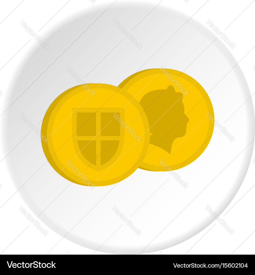 Coins of uk icon circle Vector Image