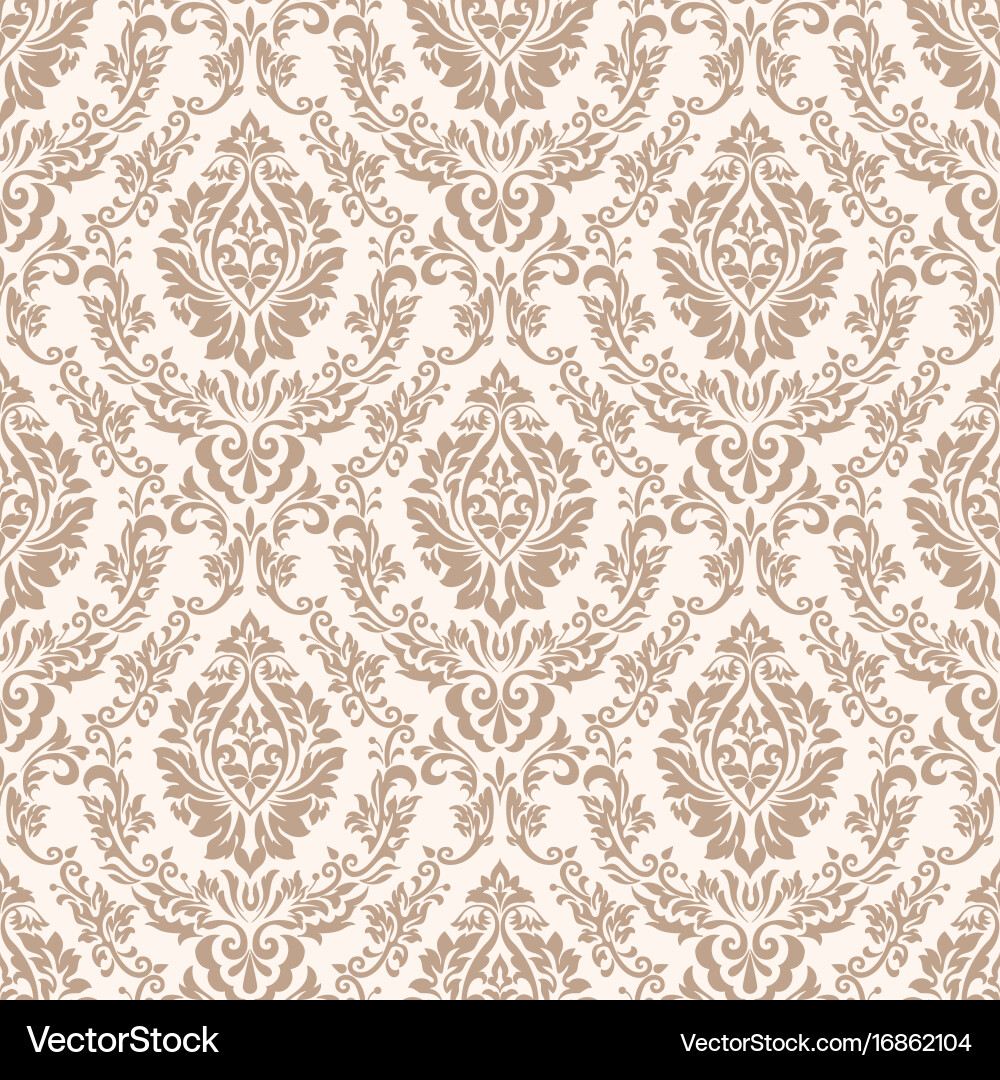 Damask seamless pattern background vector image