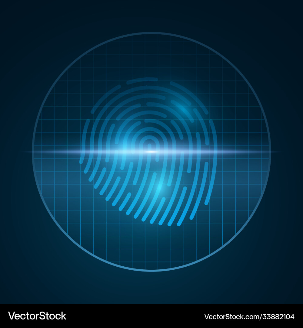 Fingerprint High-Tech für Computersystemsicherheit Fingerprint High-Tech für Computersystemsicherheit vektorbild