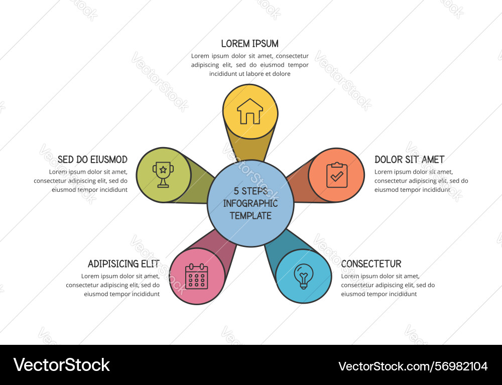 Hand drawn circle diagram Royalty Free Vector Image