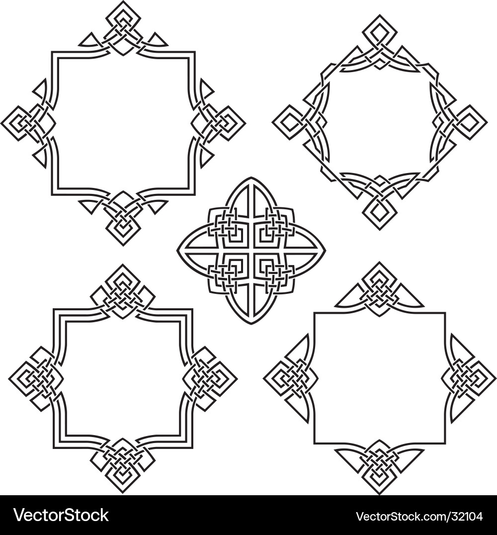Intricate Frame Patterns vector image