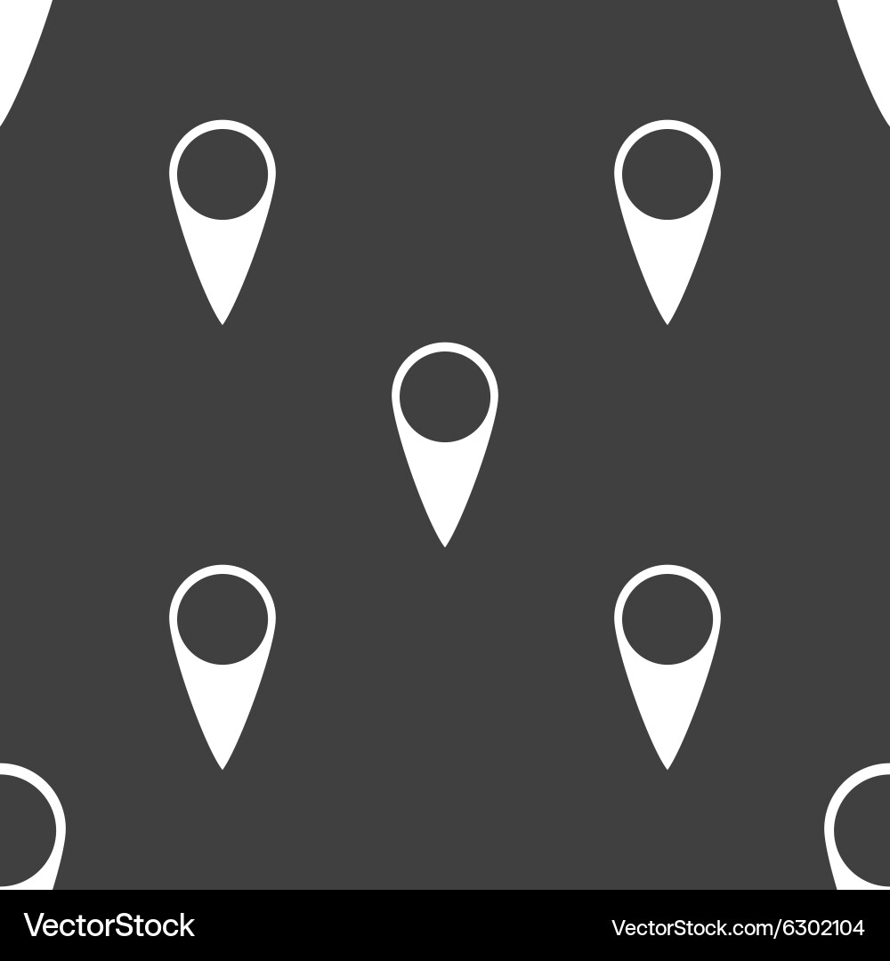 Map pointer icon gps location symbol seamless vector image