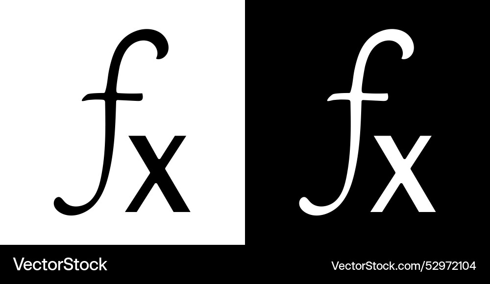Math function icon flat line symbol set Math function icon flat line symbol set vector image