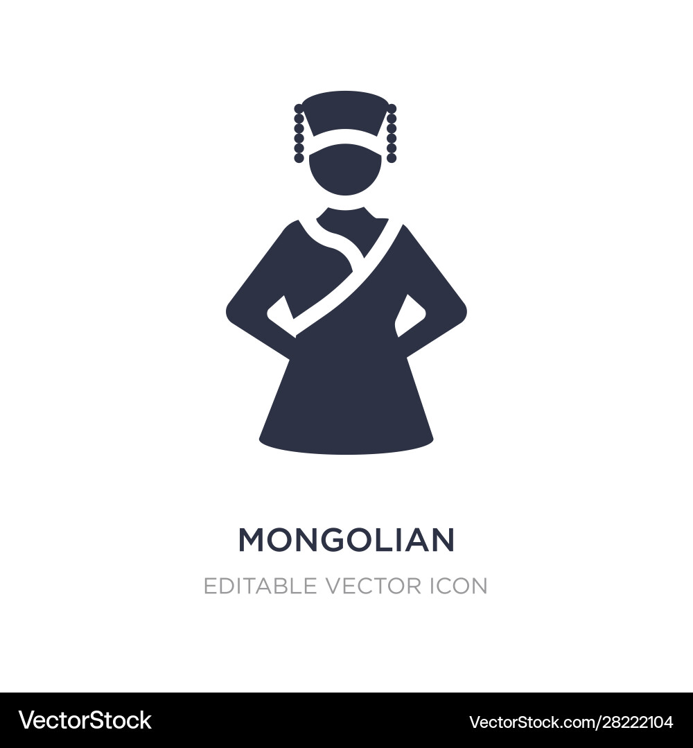Mongolian icon on white background simple element vector image