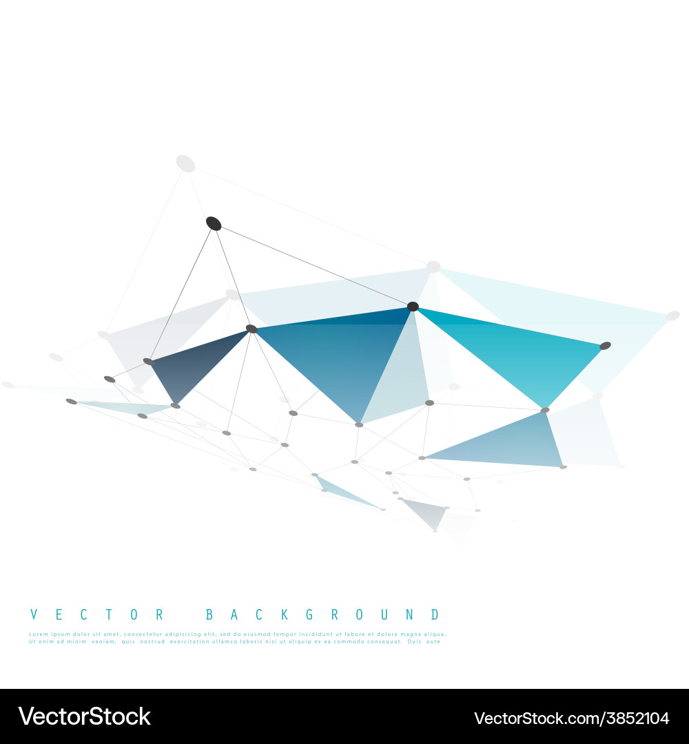 Network background abstract polygon vector image