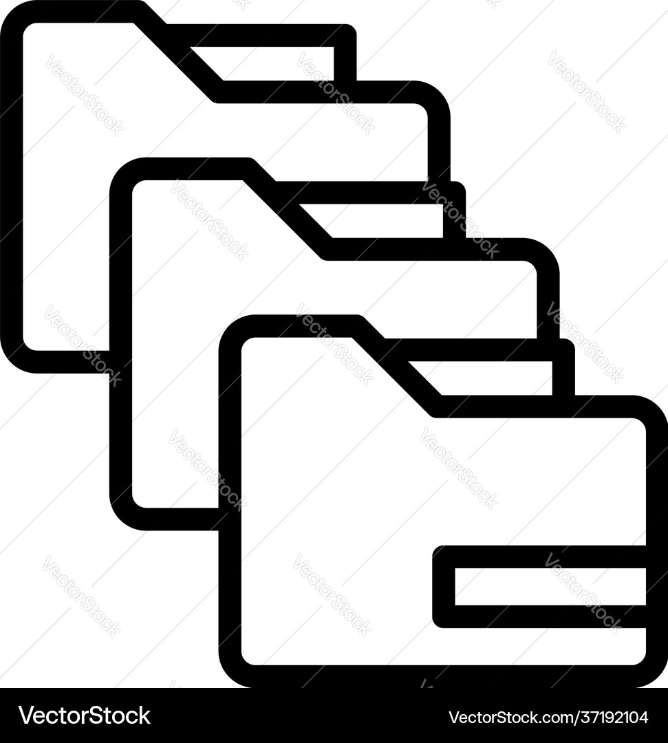 Ordner Backup-Symbol Umriss Stil Ordner Backup-Symbol Umriss Stil vektorbild