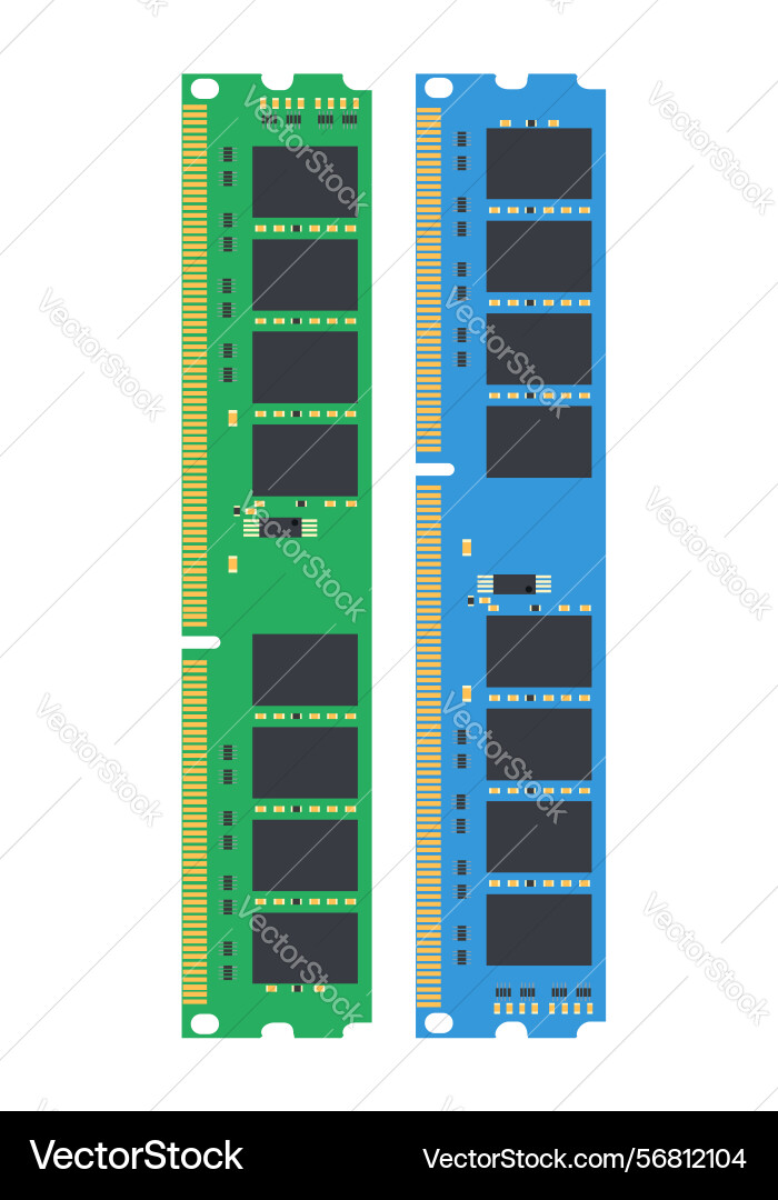 Ram oder zufälliger Zugriff Speicherbild Computer Ram oder zufälliger Zugriff Speicherbild Computer vektorbild