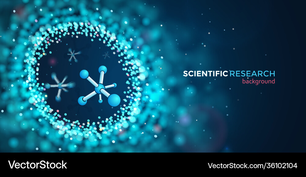 Scientific medical research web banner vector image