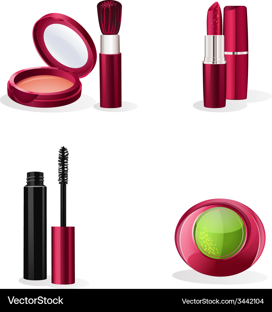 Set of cosmetics makeup Royalty Free Vector Image