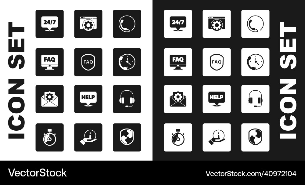 Set telephone 24 hours support shield with text Set telephone 24 hours support shield with text vector image
