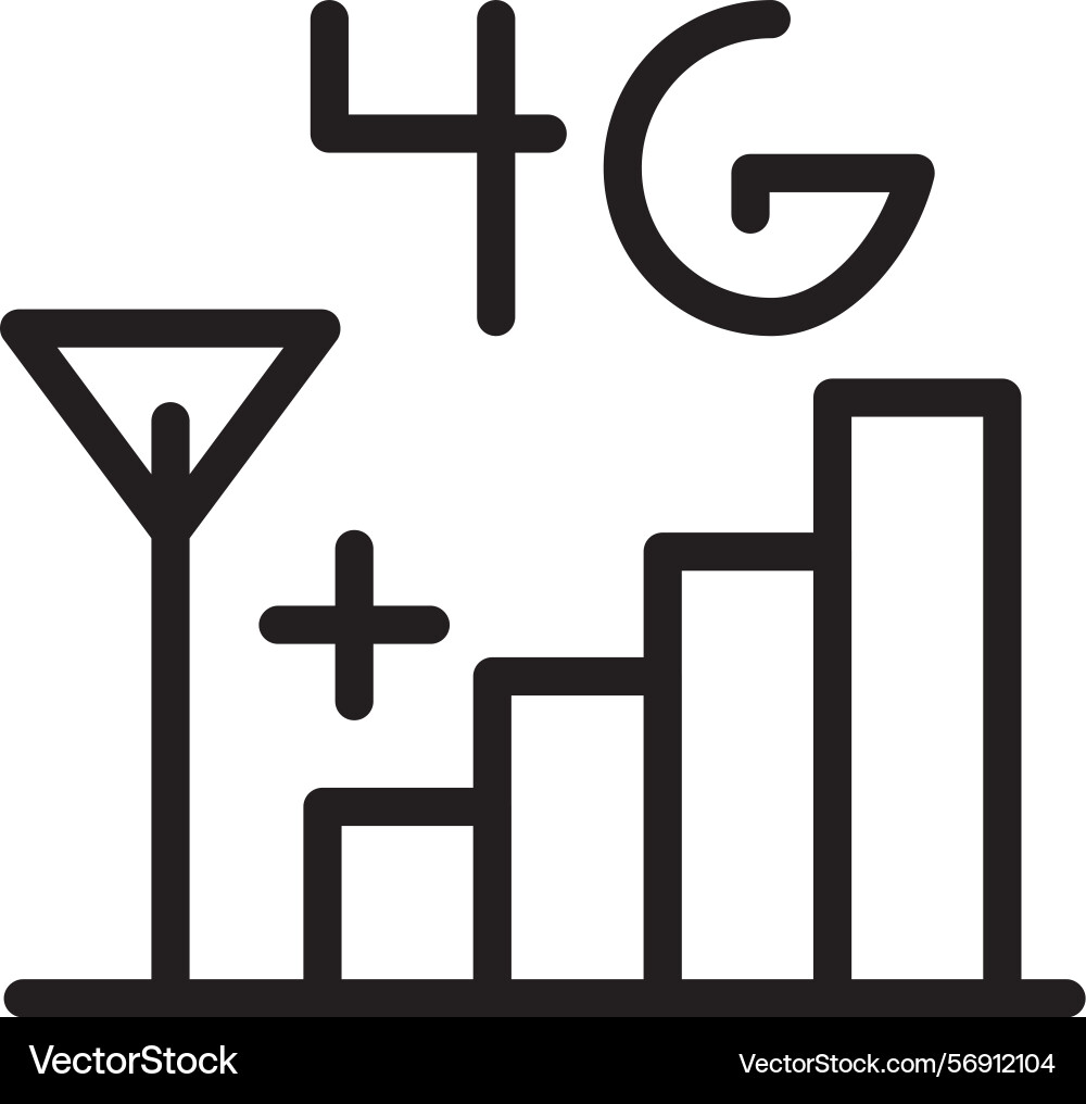 Signal linear style icon design Vector Image