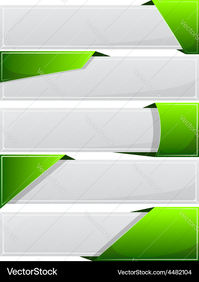 Web button with green ribbon Vector Image
