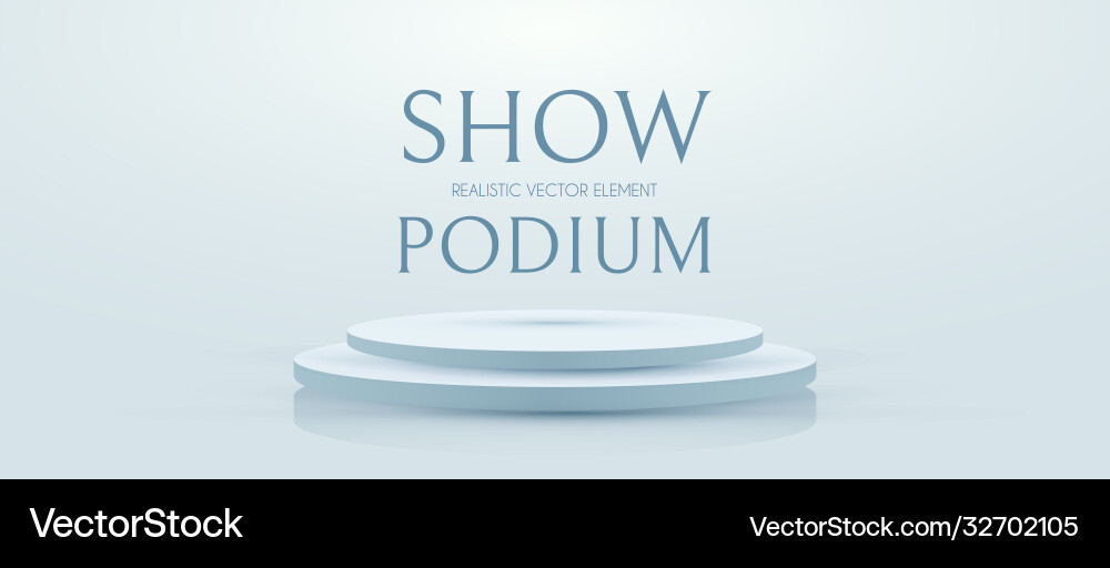 3d round podium realistic minimal empty scene vector image