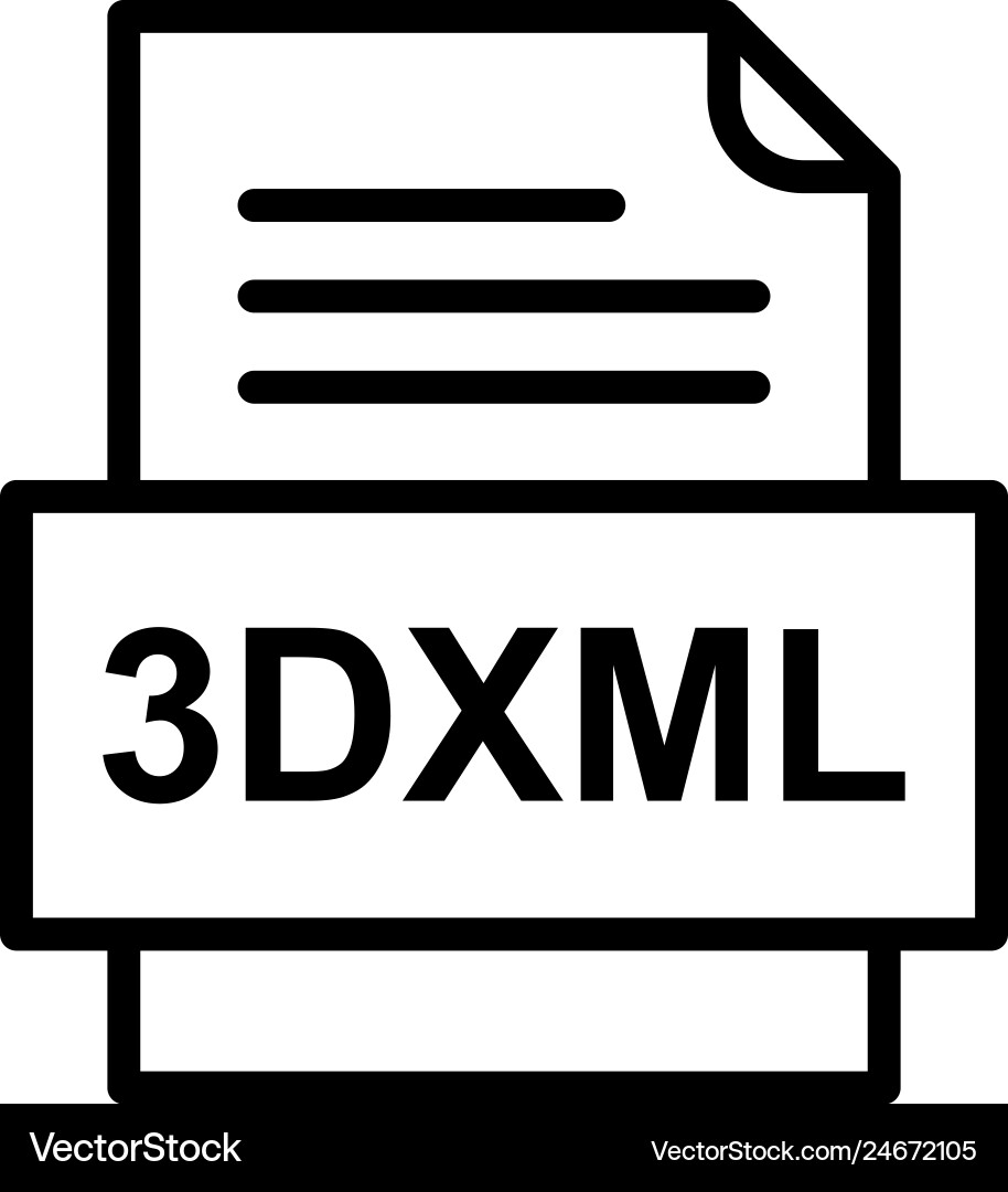3dxml file document icon Vector Image
