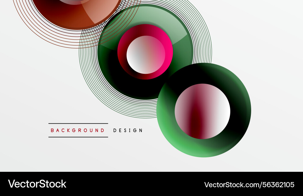 Abstract design features overlapping circles vector image