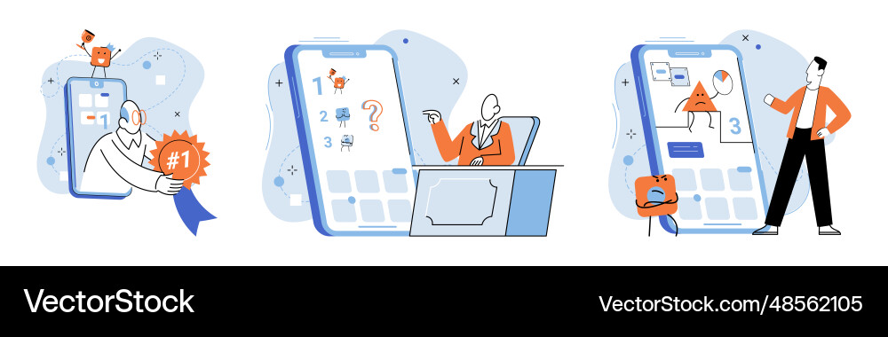 Application testing metaphor Application testing metaphor vector image