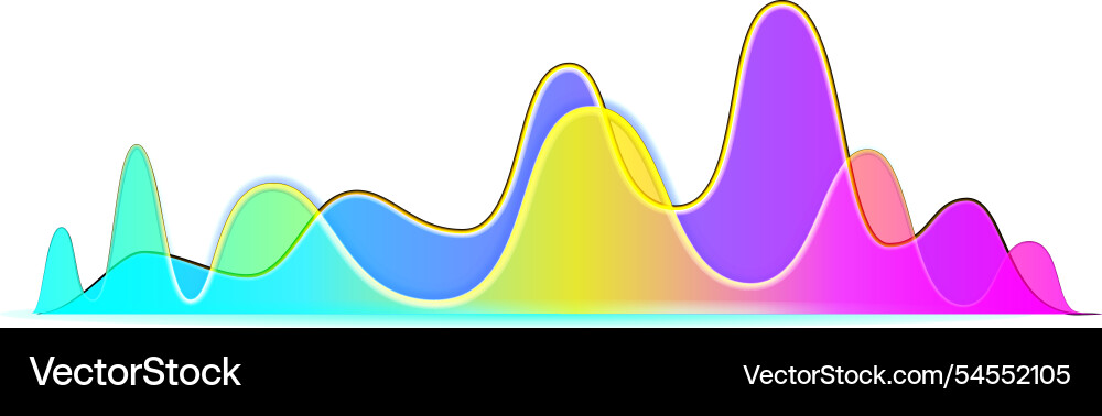 Colorful sound waves are undulating creating Colorful sound waves are undulating creating vector image