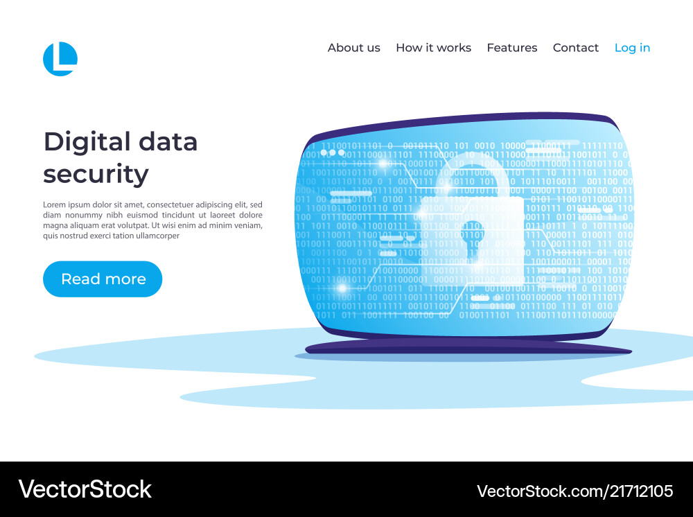 Digital data security encryption protection Digital data security encryption protection vector image