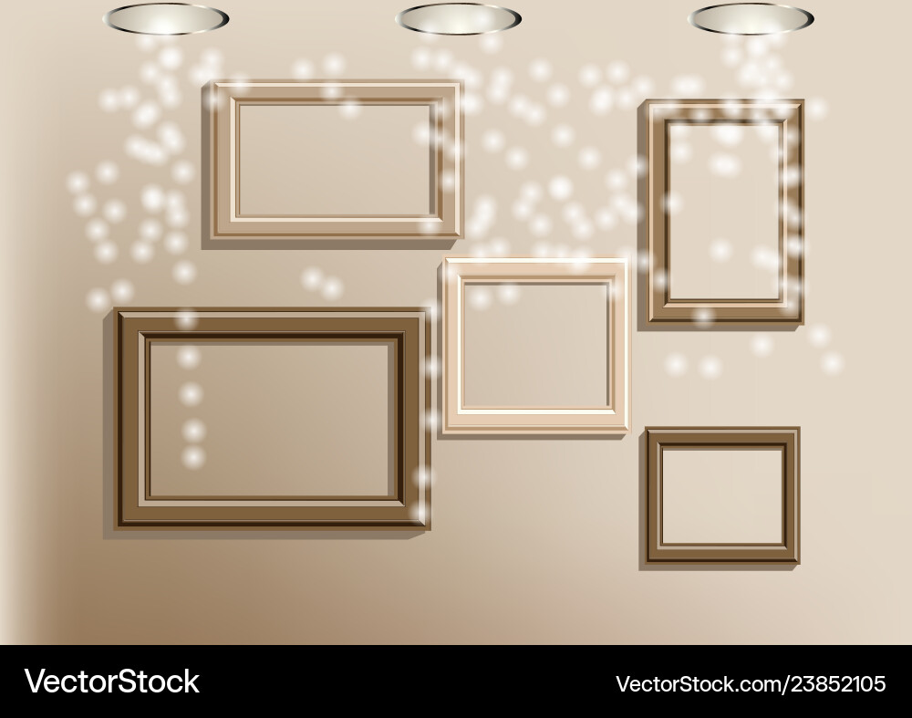 Empty gallery background vector image